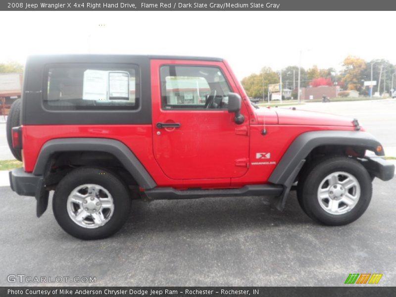 Flame Red / Dark Slate Gray/Medium Slate Gray 2008 Jeep Wrangler X 4x4 Right Hand Drive