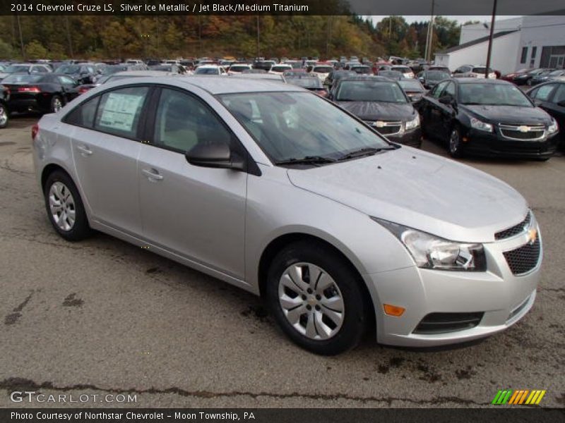 Silver Ice Metallic / Jet Black/Medium Titanium 2014 Chevrolet Cruze LS