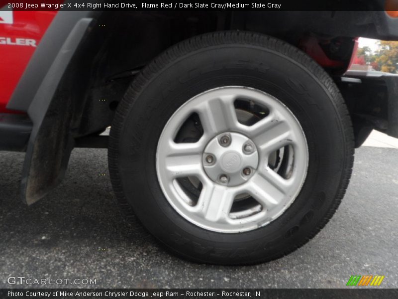 Flame Red / Dark Slate Gray/Medium Slate Gray 2008 Jeep Wrangler X 4x4 Right Hand Drive