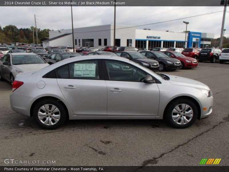 Silver Ice Metallic / Jet Black/Medium Titanium 2014 Chevrolet Cruze LS