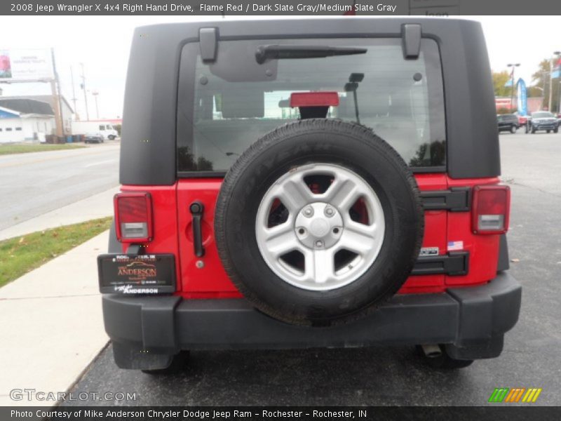 Flame Red / Dark Slate Gray/Medium Slate Gray 2008 Jeep Wrangler X 4x4 Right Hand Drive