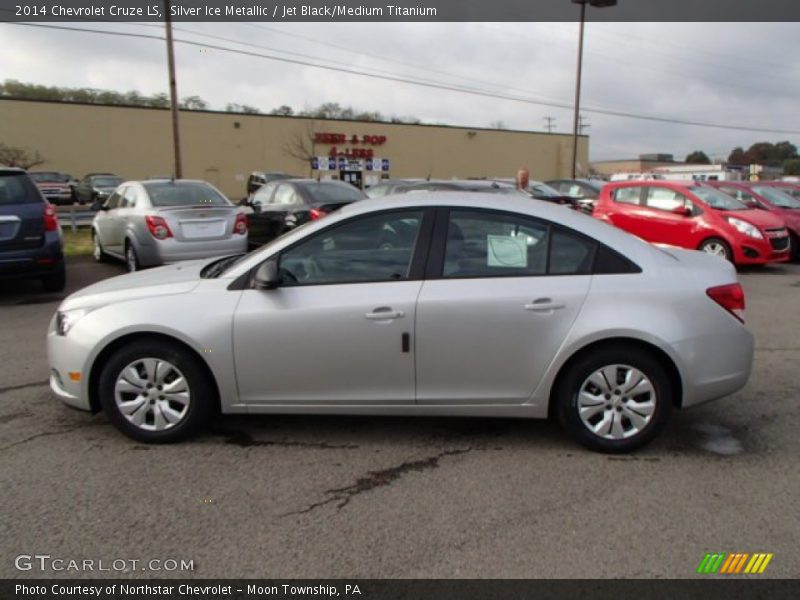 Silver Ice Metallic / Jet Black/Medium Titanium 2014 Chevrolet Cruze LS