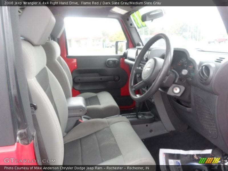 Flame Red / Dark Slate Gray/Medium Slate Gray 2008 Jeep Wrangler X 4x4 Right Hand Drive
