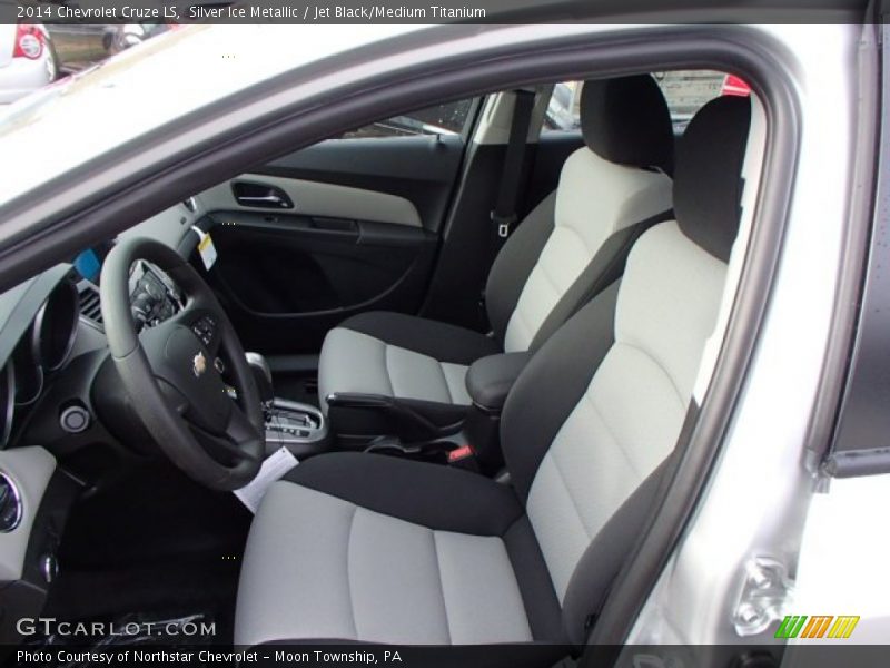 Silver Ice Metallic / Jet Black/Medium Titanium 2014 Chevrolet Cruze LS