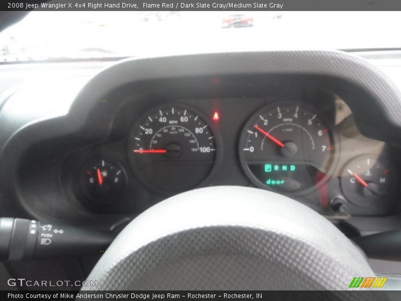 Flame Red / Dark Slate Gray/Medium Slate Gray 2008 Jeep Wrangler X 4x4 Right Hand Drive