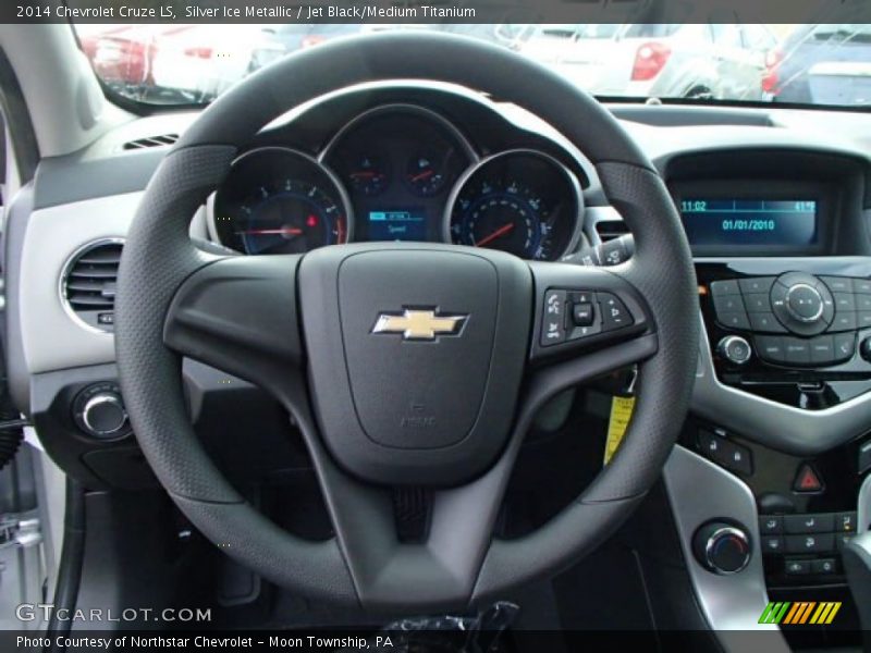 Silver Ice Metallic / Jet Black/Medium Titanium 2014 Chevrolet Cruze LS