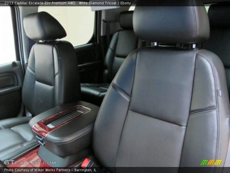 White Diamond Tricoat / Ebony 2013 Cadillac Escalade ESV Premium AWD