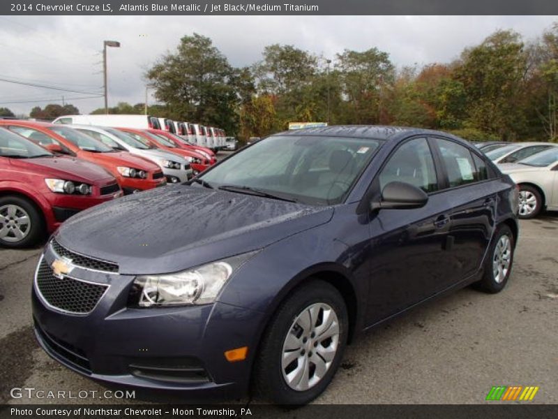 Atlantis Blue Metallic / Jet Black/Medium Titanium 2014 Chevrolet Cruze LS