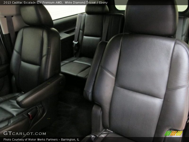 White Diamond Tricoat / Ebony 2013 Cadillac Escalade ESV Premium AWD