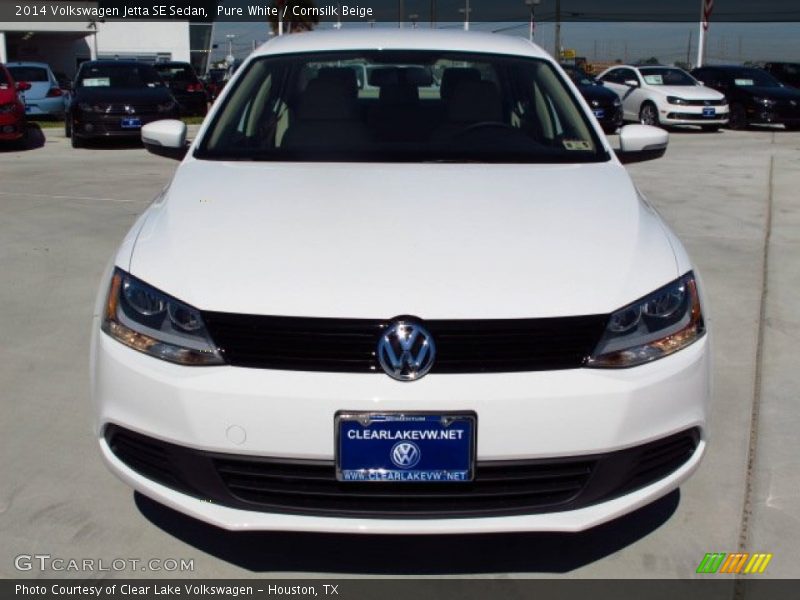 Pure White / Cornsilk Beige 2014 Volkswagen Jetta SE Sedan
