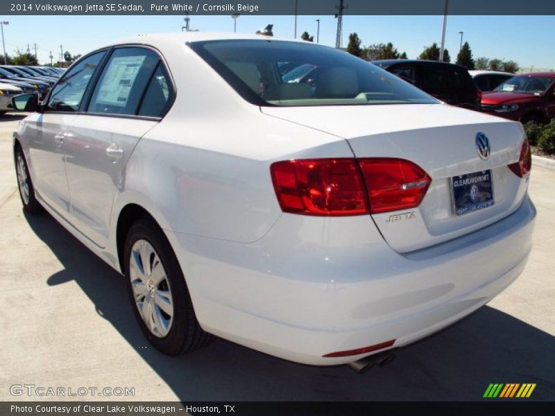 Pure White / Cornsilk Beige 2014 Volkswagen Jetta SE Sedan