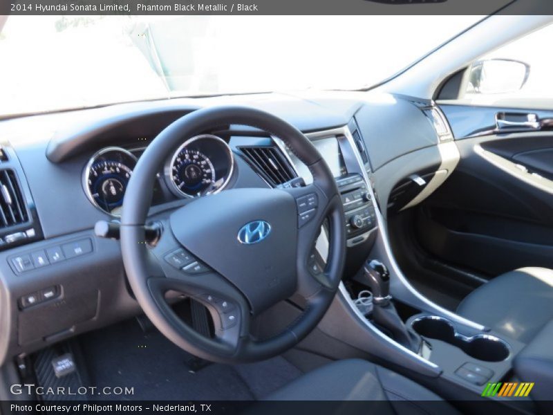 Phantom Black Metallic / Black 2014 Hyundai Sonata Limited