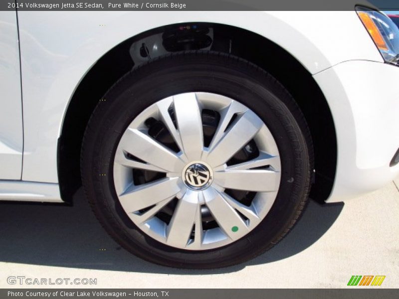 Pure White / Cornsilk Beige 2014 Volkswagen Jetta SE Sedan