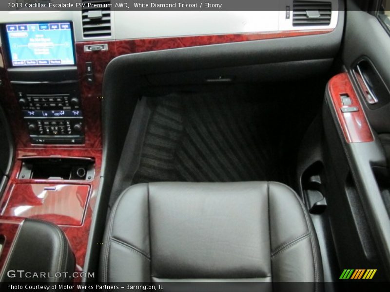 White Diamond Tricoat / Ebony 2013 Cadillac Escalade ESV Premium AWD