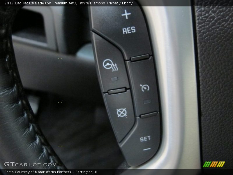 White Diamond Tricoat / Ebony 2013 Cadillac Escalade ESV Premium AWD