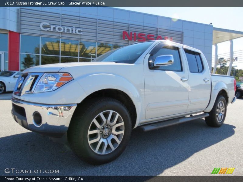 Glacier White / Beige 2013 Nissan Frontier SL Crew Cab
