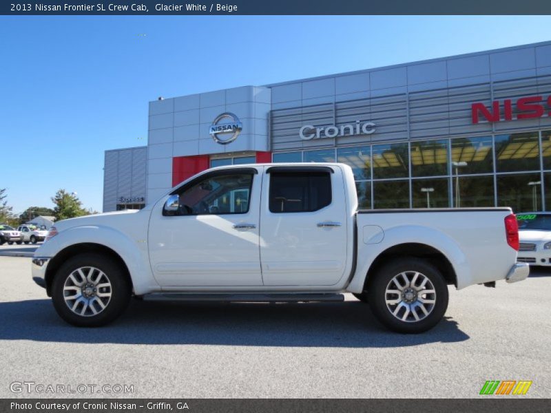 Glacier White / Beige 2013 Nissan Frontier SL Crew Cab