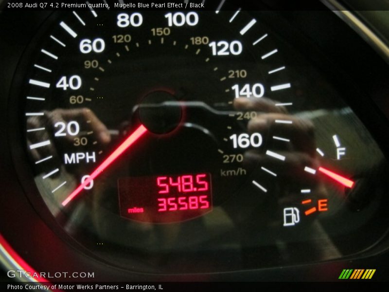Mugello Blue Pearl Effect / Black 2008 Audi Q7 4.2 Premium quattro