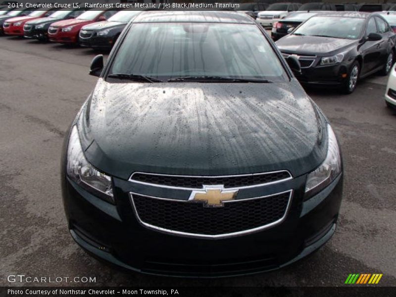 Rainforest Green Metallic / Jet Black/Medium Titanium 2014 Chevrolet Cruze LS