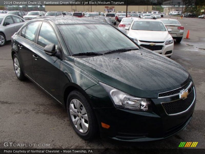 Rainforest Green Metallic / Jet Black/Medium Titanium 2014 Chevrolet Cruze LS