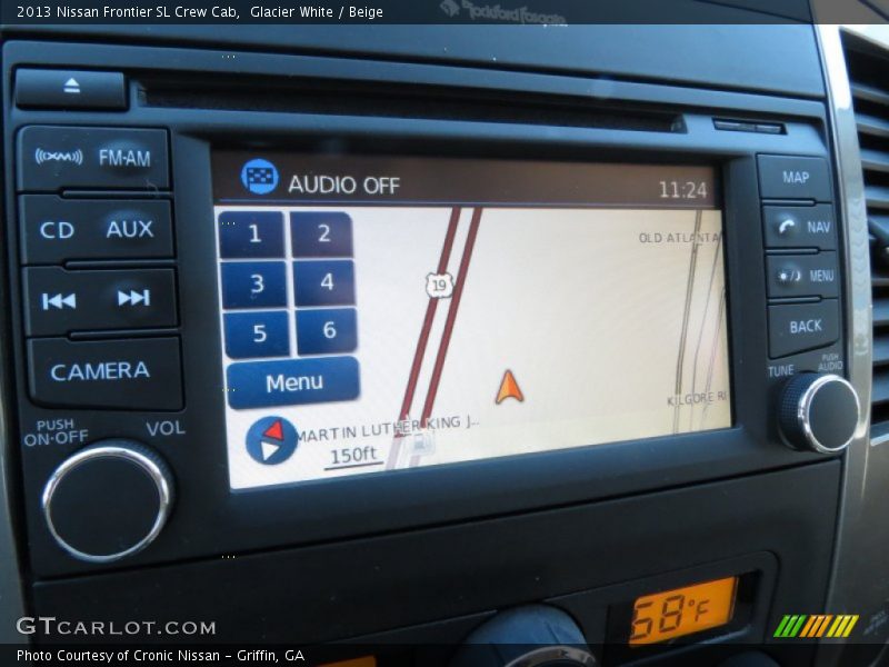 Glacier White / Beige 2013 Nissan Frontier SL Crew Cab