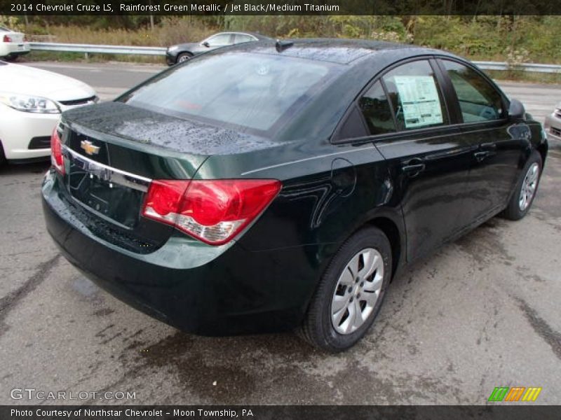 Rainforest Green Metallic / Jet Black/Medium Titanium 2014 Chevrolet Cruze LS