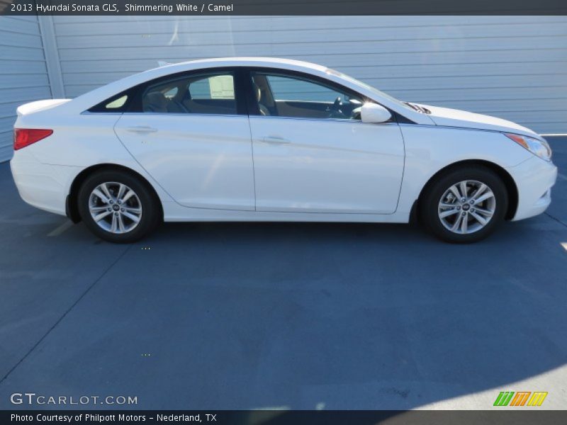 Shimmering White / Camel 2013 Hyundai Sonata GLS