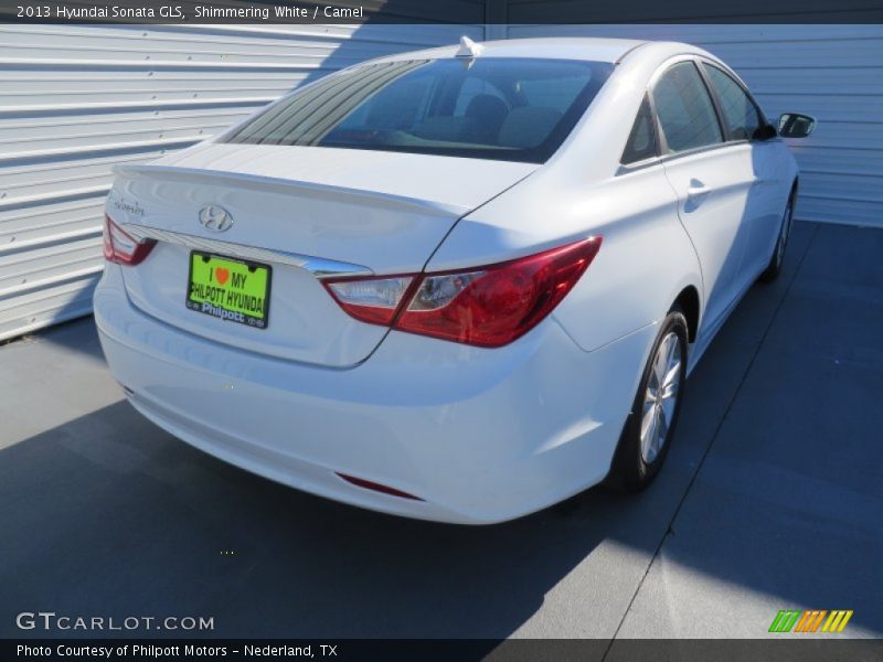 Shimmering White / Camel 2013 Hyundai Sonata GLS
