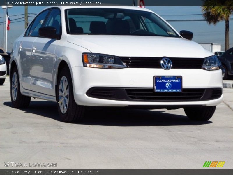 Pure White / Titan Black 2014 Volkswagen Jetta S Sedan