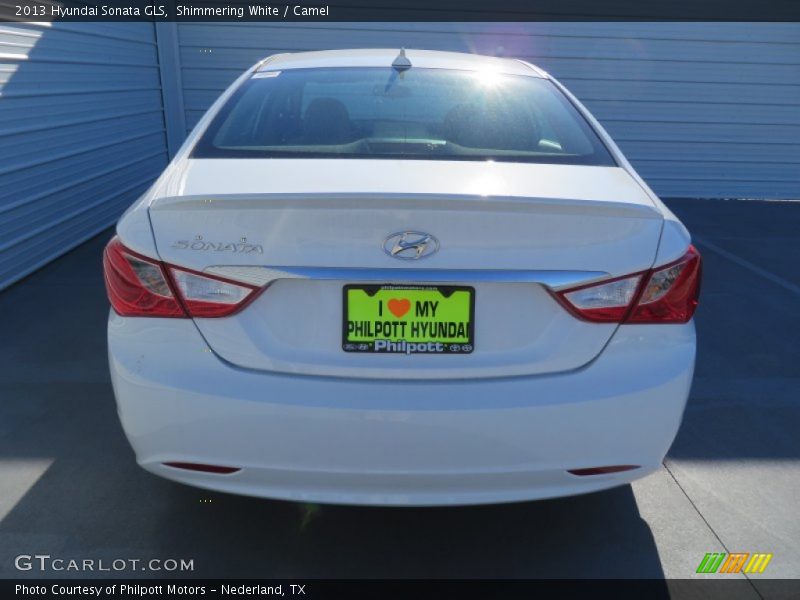 Shimmering White / Camel 2013 Hyundai Sonata GLS