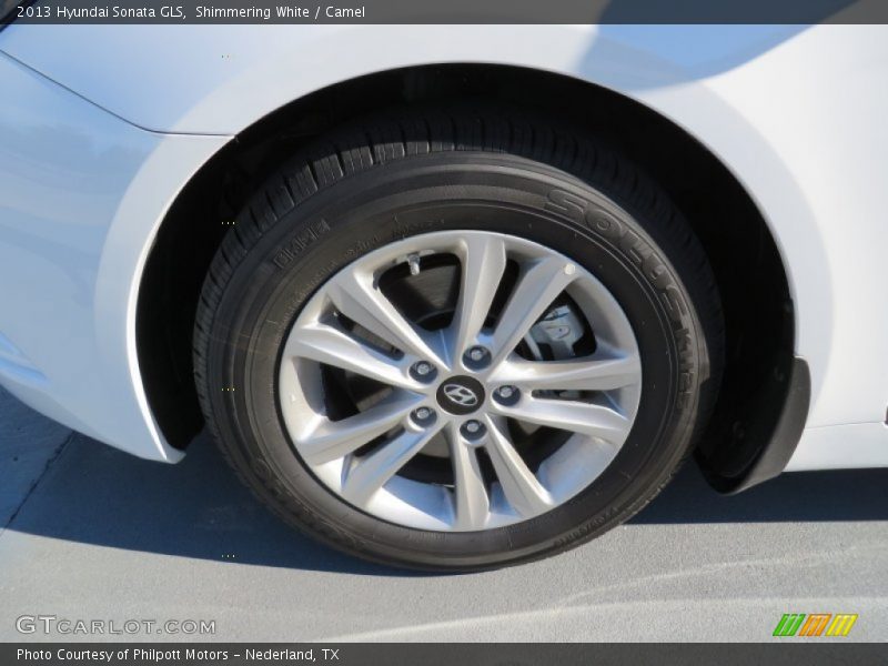 Shimmering White / Camel 2013 Hyundai Sonata GLS