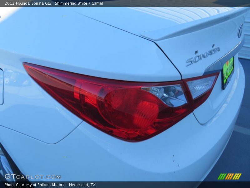 Shimmering White / Camel 2013 Hyundai Sonata GLS