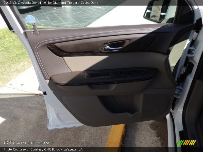 White Diamond Tricoat / Cocoa Dune 2013 GMC Acadia Denali