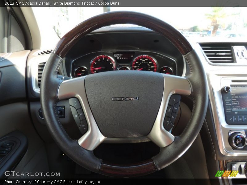 White Diamond Tricoat / Cocoa Dune 2013 GMC Acadia Denali