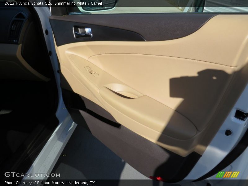 Shimmering White / Camel 2013 Hyundai Sonata GLS