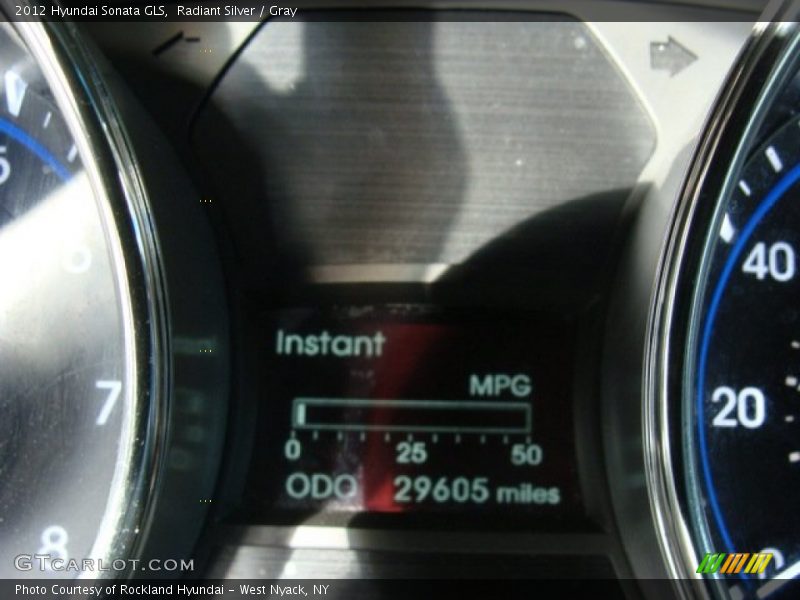 Radiant Silver / Gray 2012 Hyundai Sonata GLS