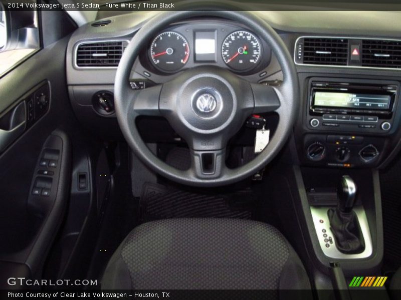 Pure White / Titan Black 2014 Volkswagen Jetta S Sedan