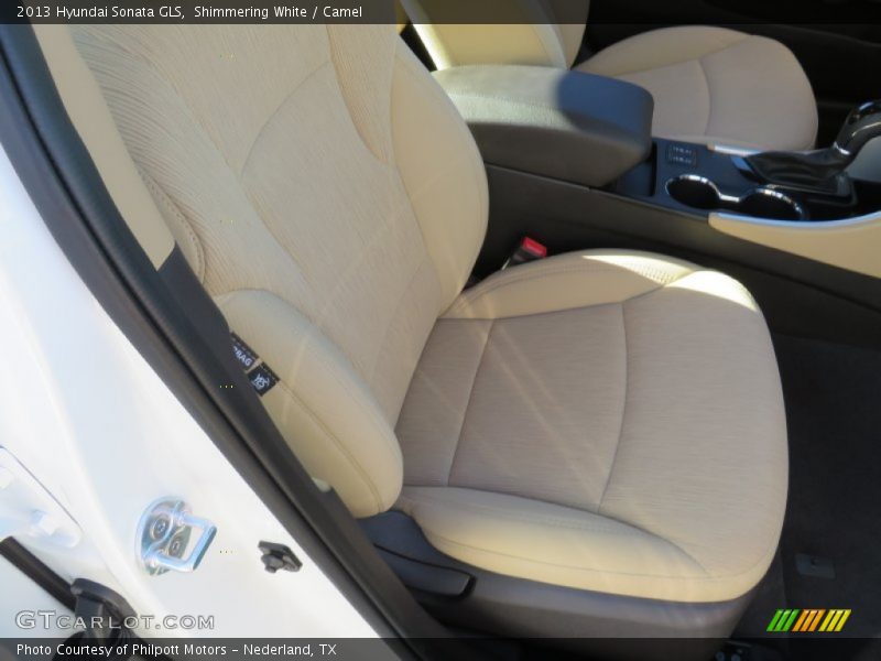 Shimmering White / Camel 2013 Hyundai Sonata GLS