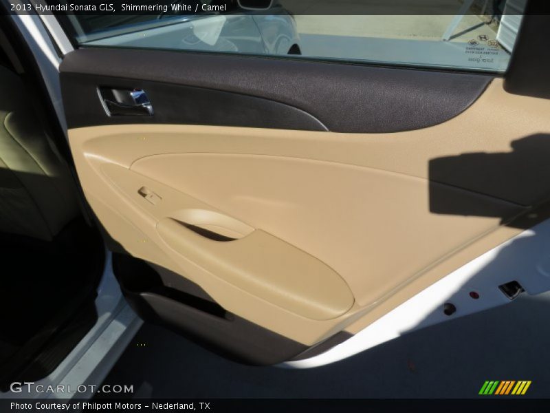 Shimmering White / Camel 2013 Hyundai Sonata GLS