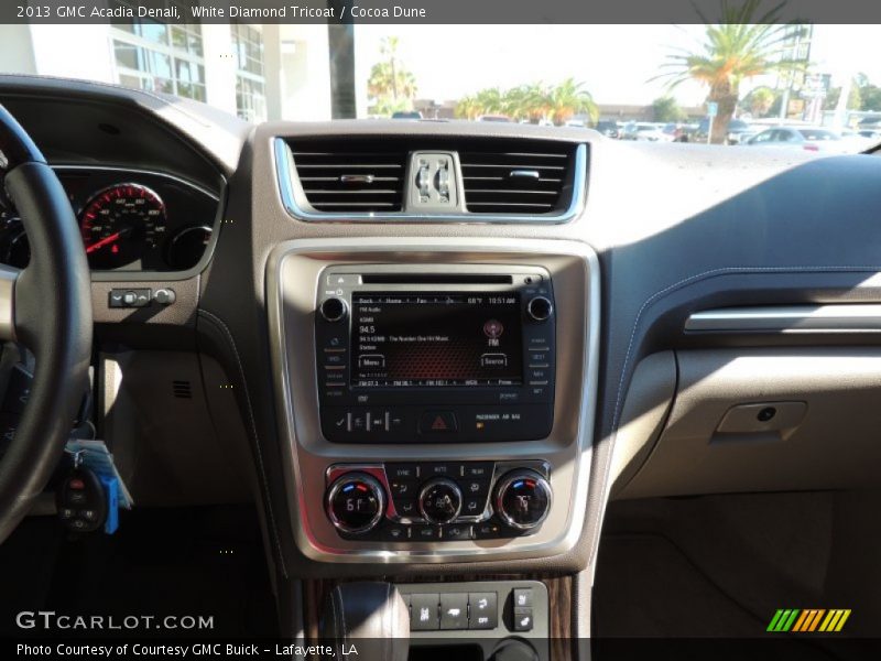 White Diamond Tricoat / Cocoa Dune 2013 GMC Acadia Denali