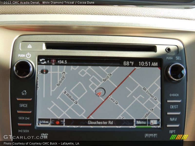 White Diamond Tricoat / Cocoa Dune 2013 GMC Acadia Denali