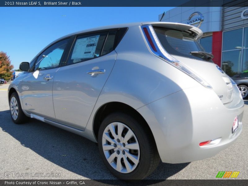 Brilliant Silver / Black 2013 Nissan LEAF S