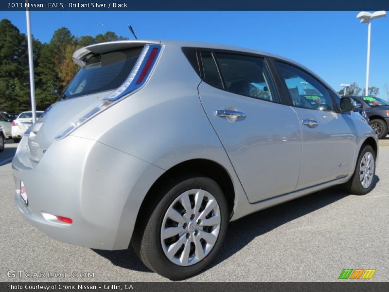 Brilliant Silver / Black 2013 Nissan LEAF S