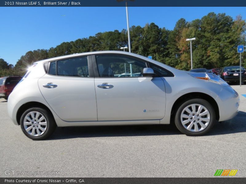 Brilliant Silver / Black 2013 Nissan LEAF S