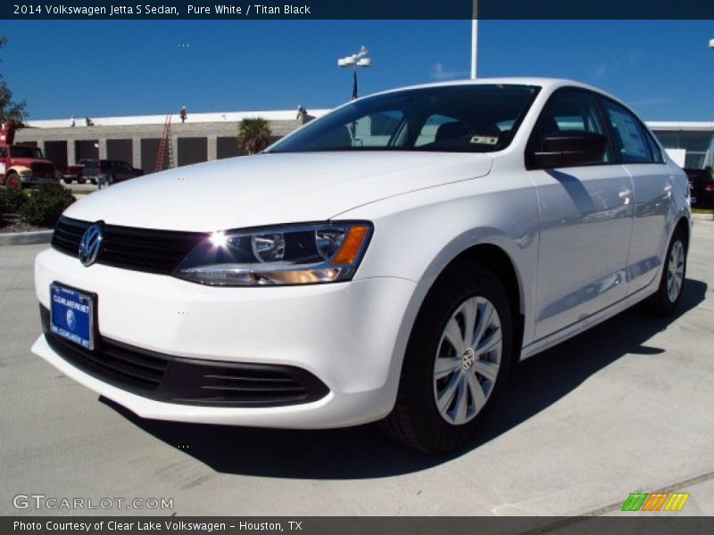 Pure White / Titan Black 2014 Volkswagen Jetta S Sedan