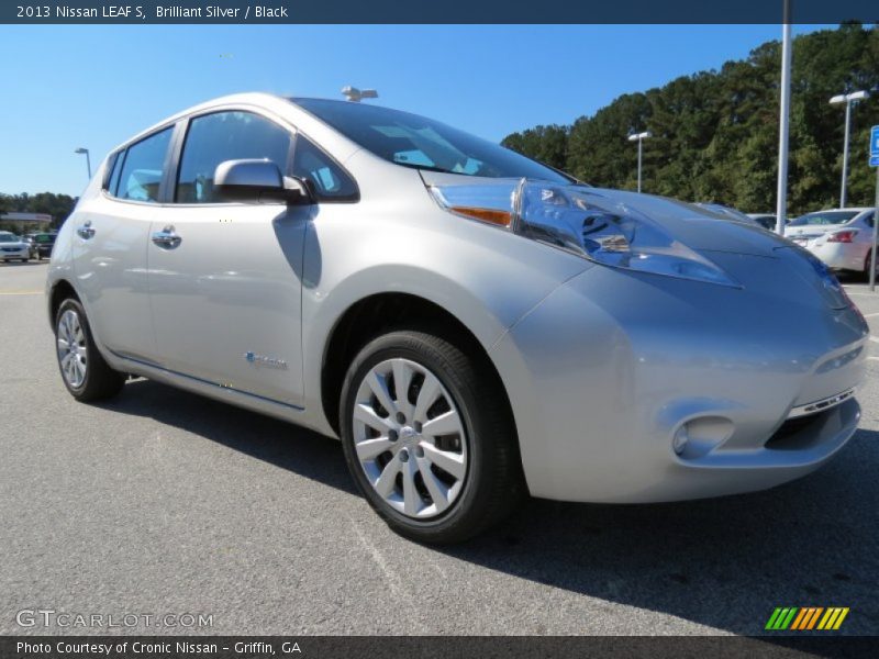 Brilliant Silver / Black 2013 Nissan LEAF S