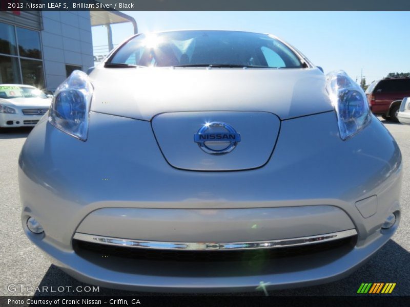 Brilliant Silver / Black 2013 Nissan LEAF S