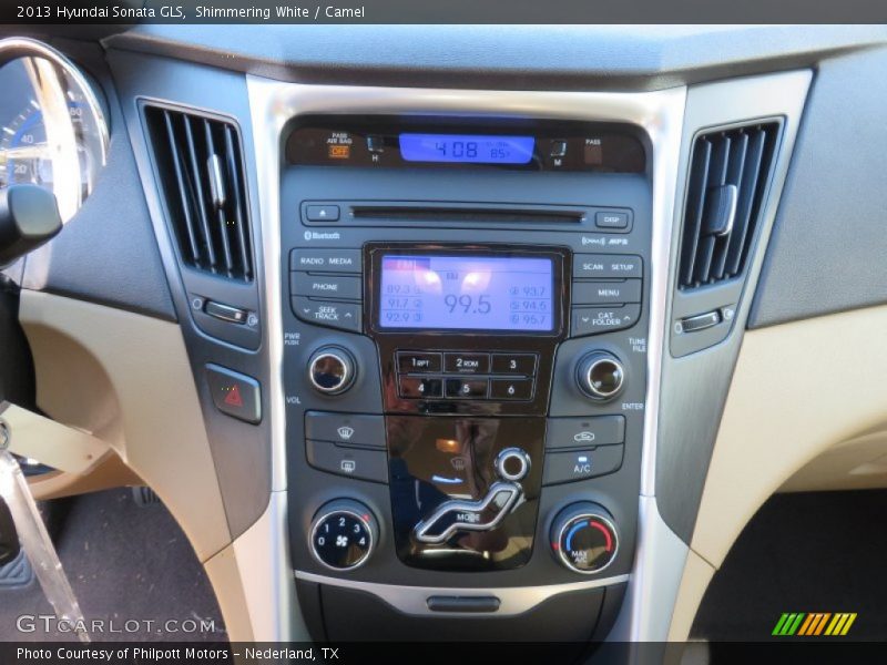 Shimmering White / Camel 2013 Hyundai Sonata GLS