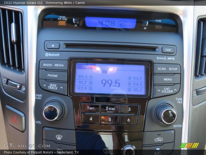 Shimmering White / Camel 2013 Hyundai Sonata GLS