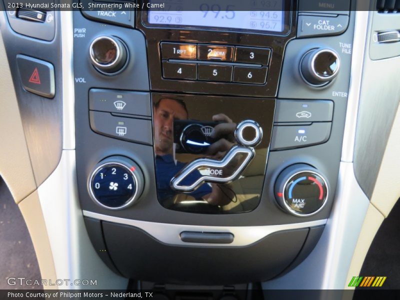 Shimmering White / Camel 2013 Hyundai Sonata GLS